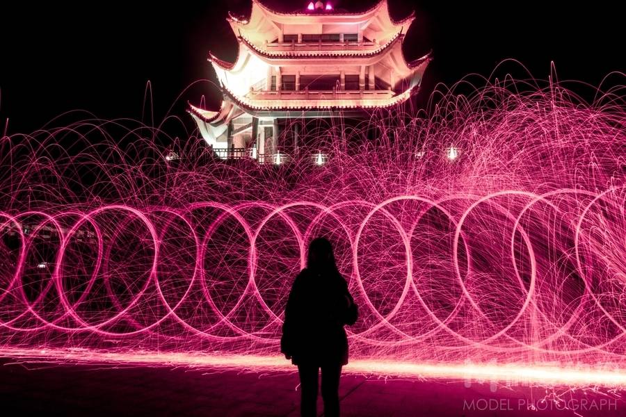 夜景模特
