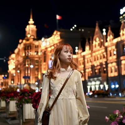 夜景模特