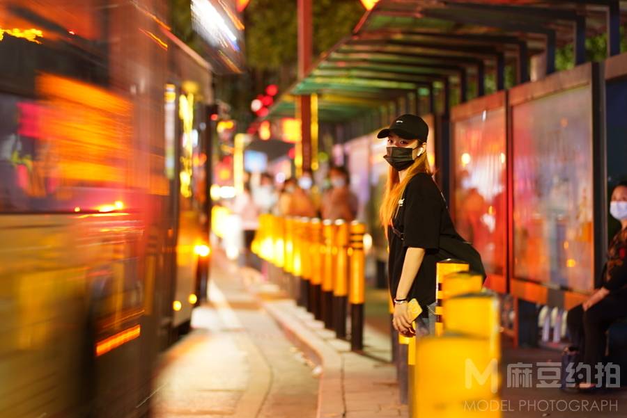 夜景模特