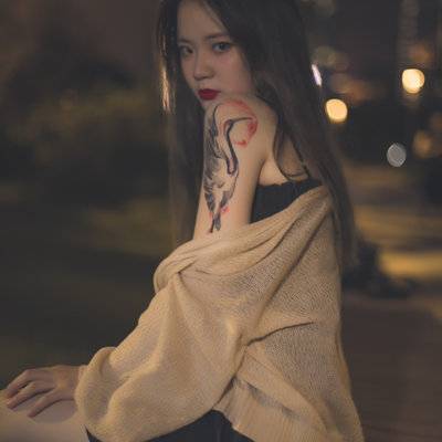夜景模特