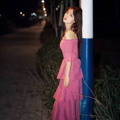 夜景模特