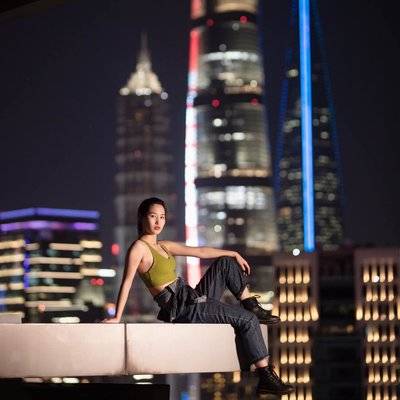 夜景模特