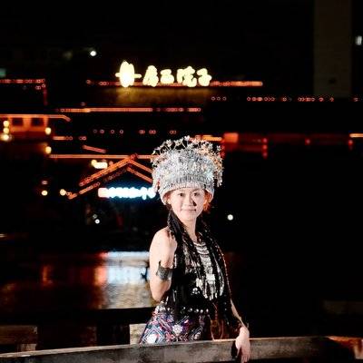 夜景模特