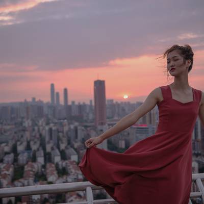 夜景模特