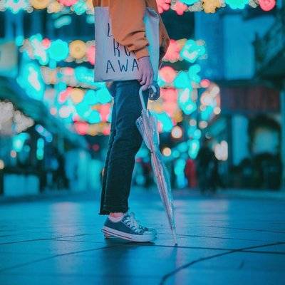 夜景模特
