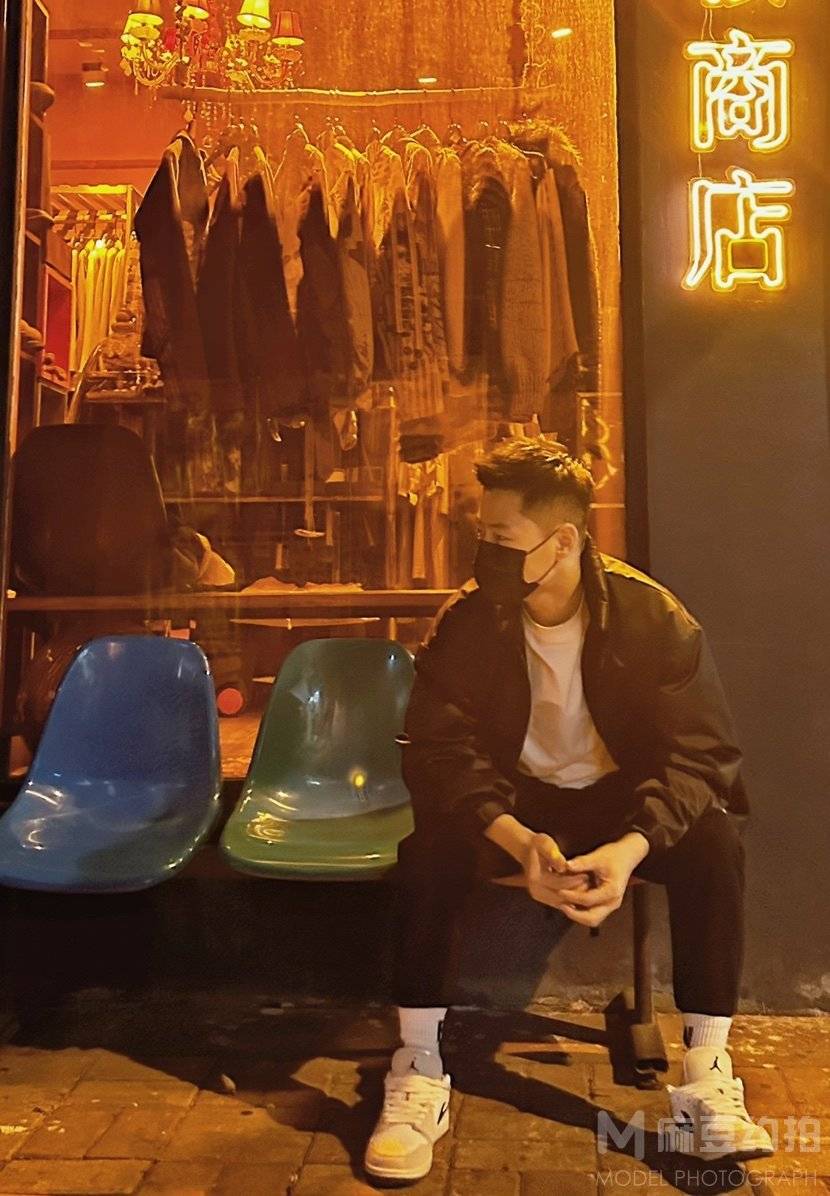 夜景模特