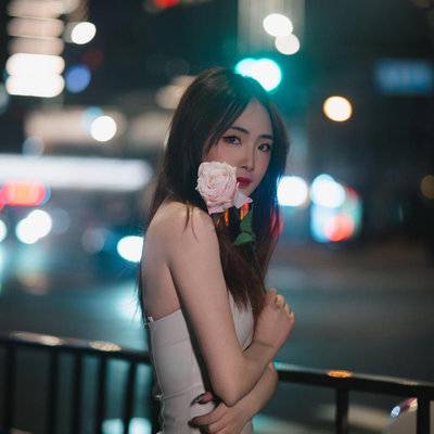 夜景模特