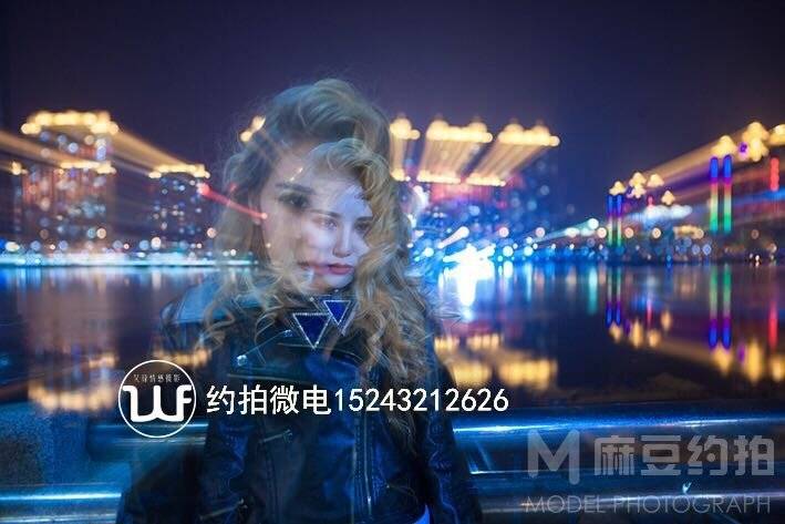夜景模特
