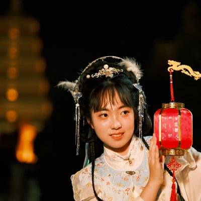 夜景模特