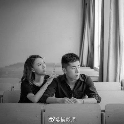 黑白模特