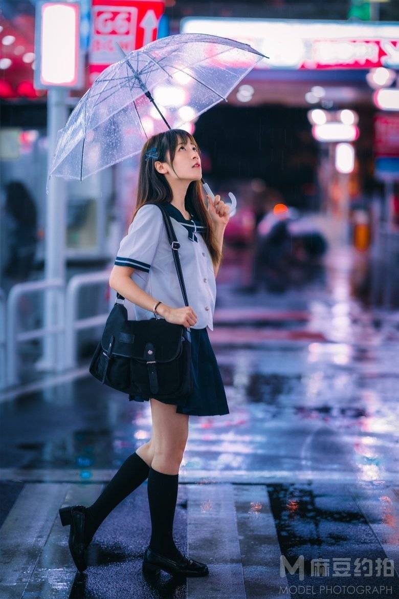 夜景模特