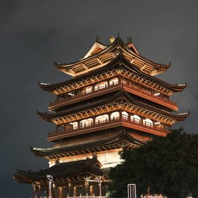夜景模特