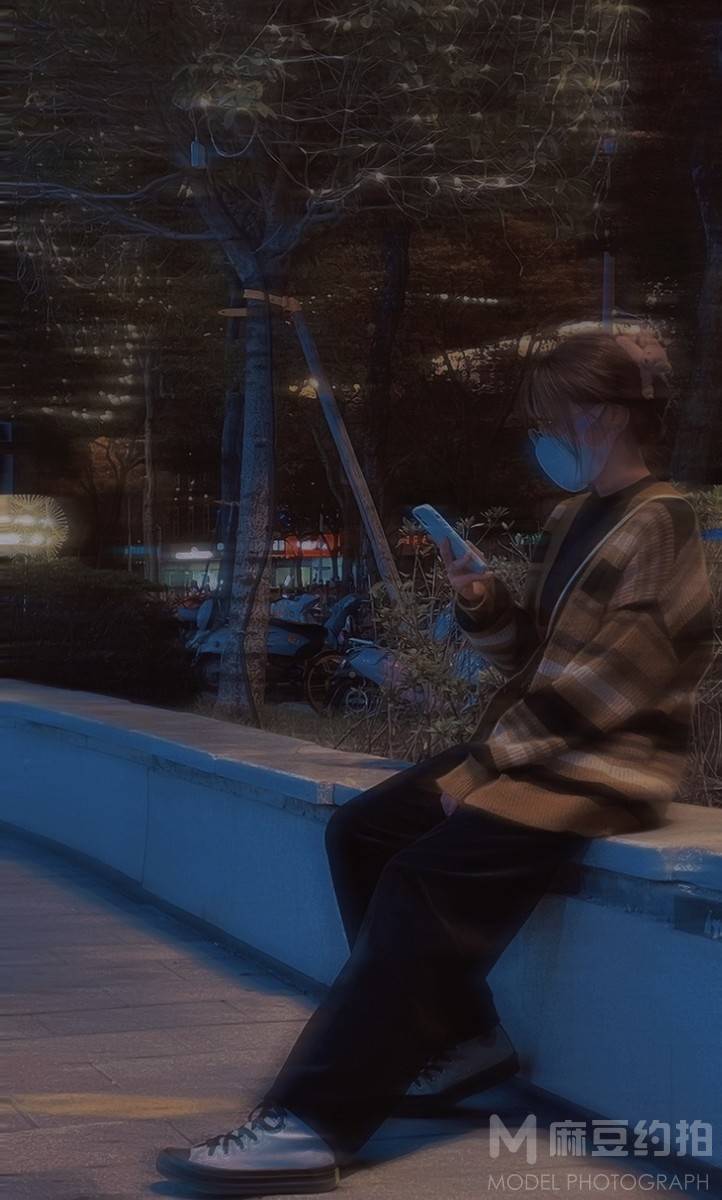 夜景模特