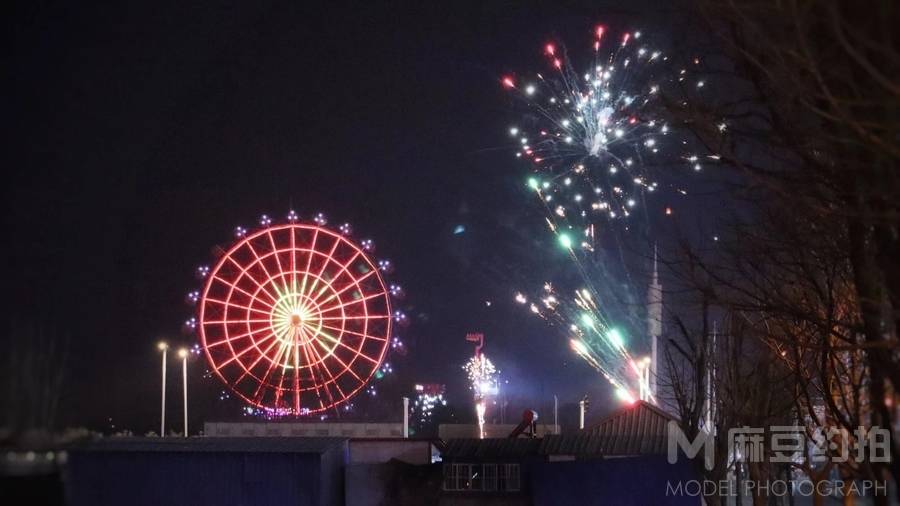 夜景模特
