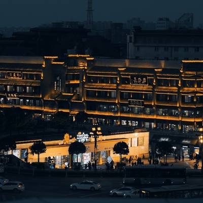 夜景模特
