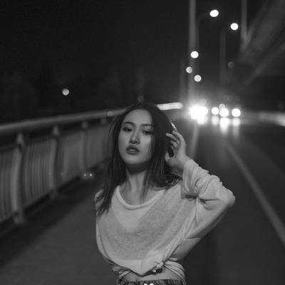 黑白模特