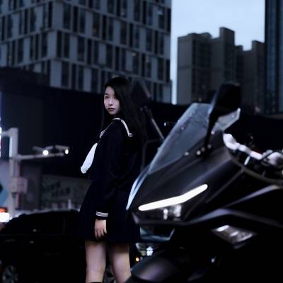 夜景模特