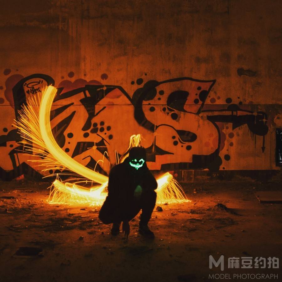 夜景模特