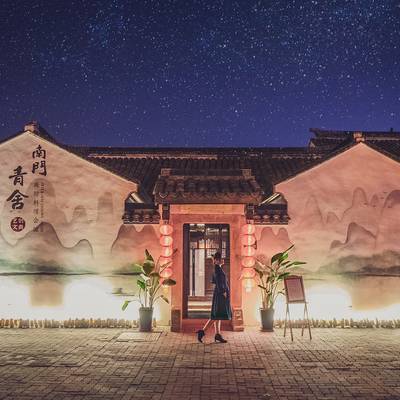 夜景模特
