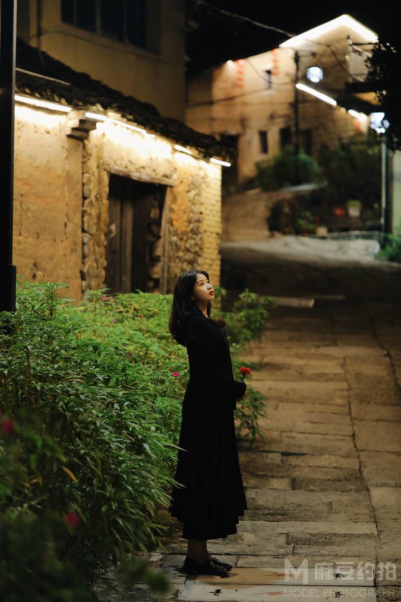 夜景模特