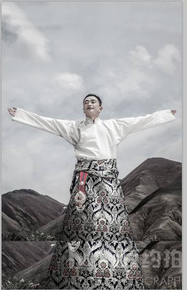 黑白模特