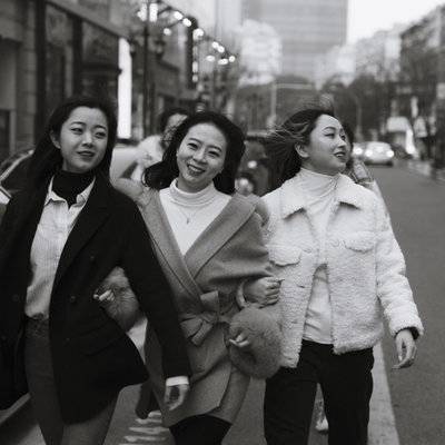 黑白模特