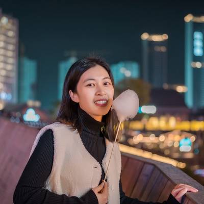 夜景模特