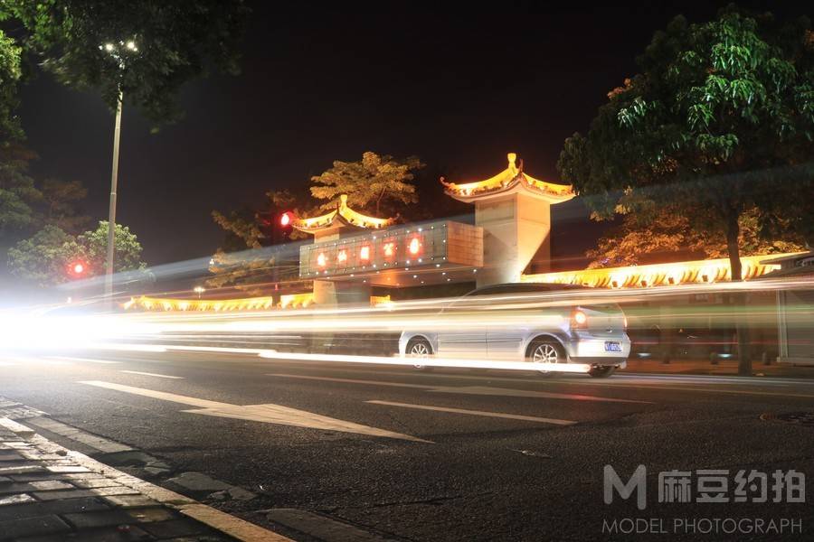 夜景模特
