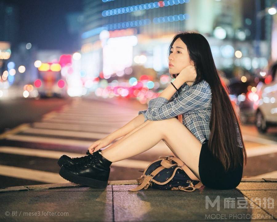 夜景模特