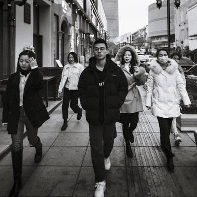 黑白模特