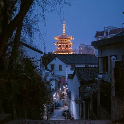 夜景模特