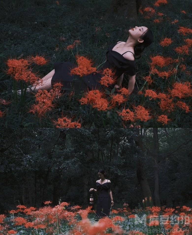 黑白模特