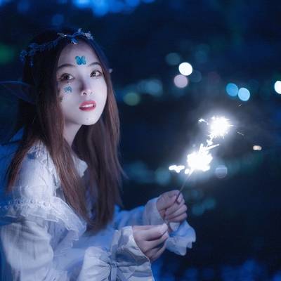夜景模特