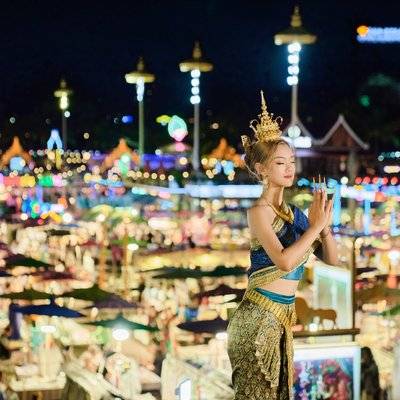 夜景模特