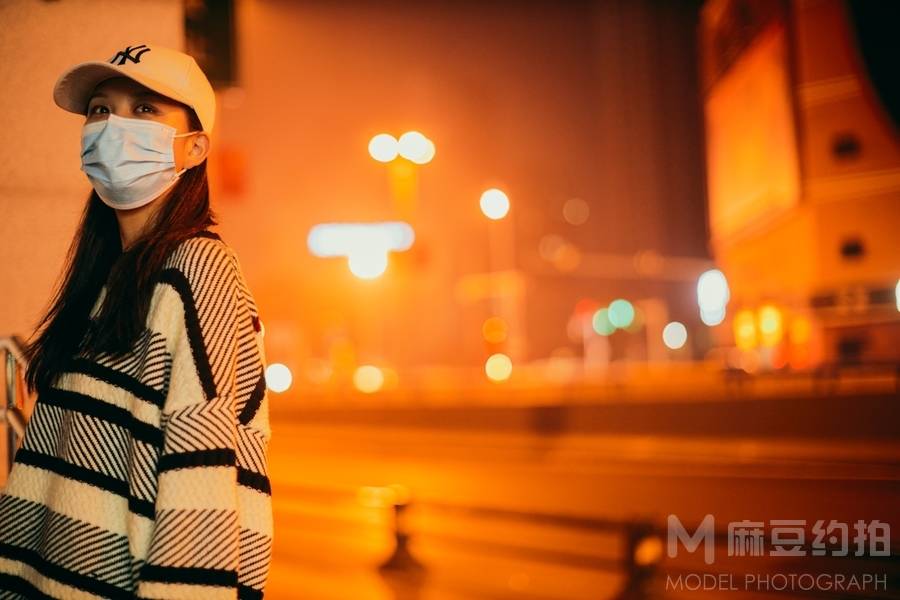 夜景模特