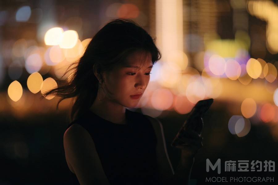 夜景模特