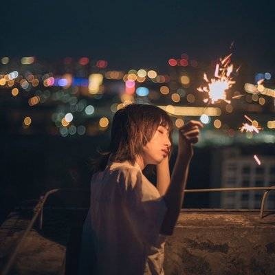 夜景模特