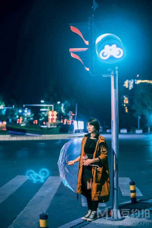 夜景模特