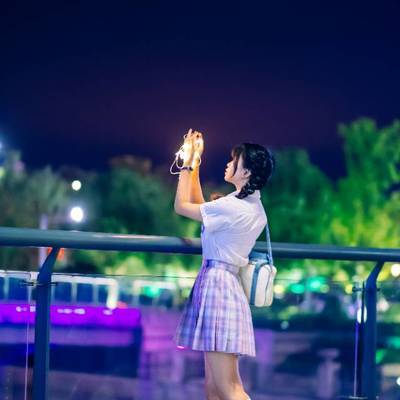 夜景模特