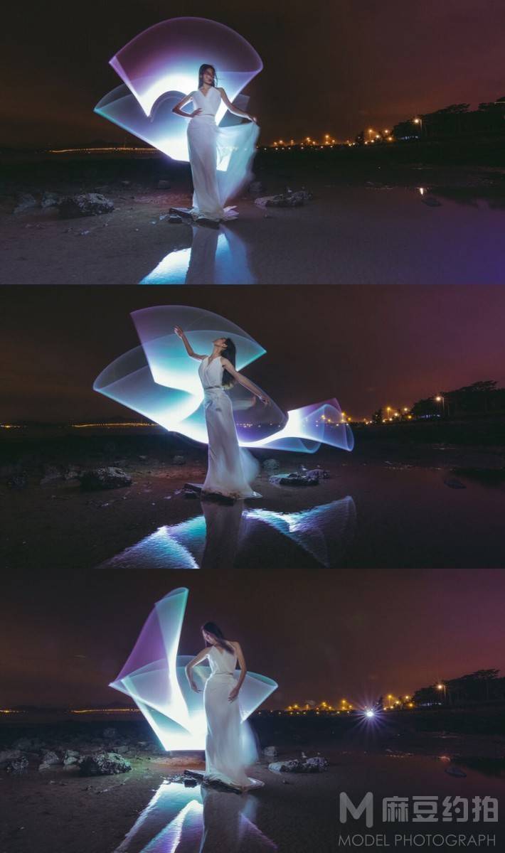 夜景模特