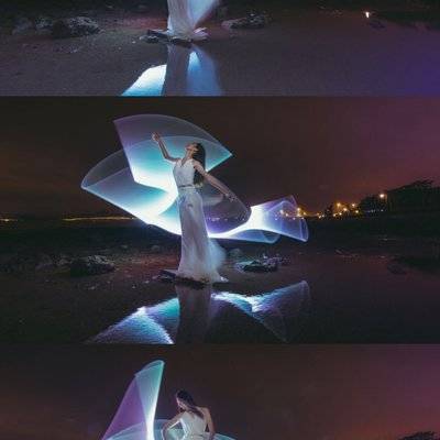夜景模特