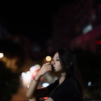 夜景模特