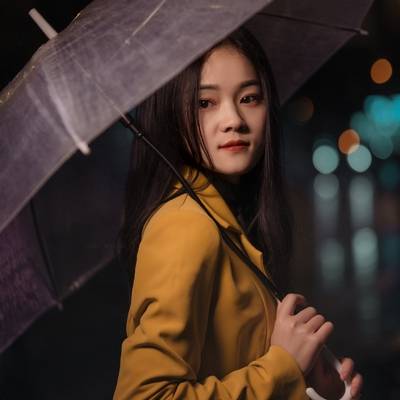 夜景模特