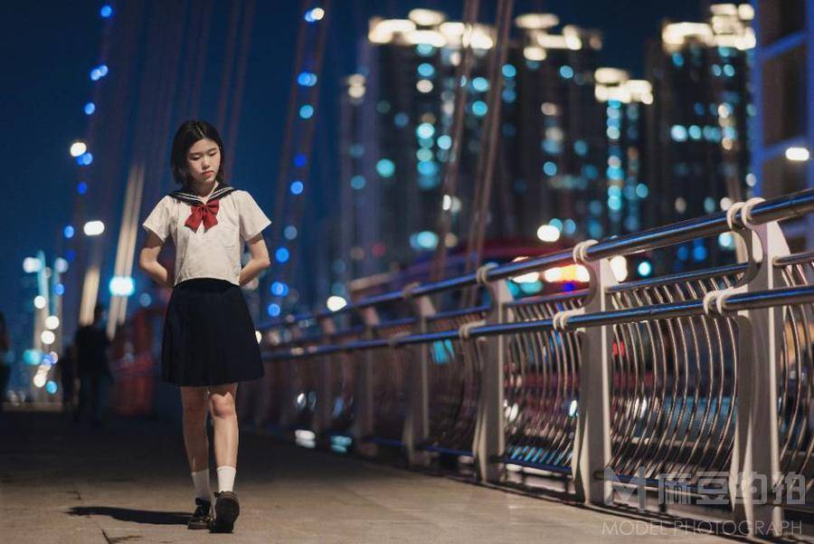 夜景模特