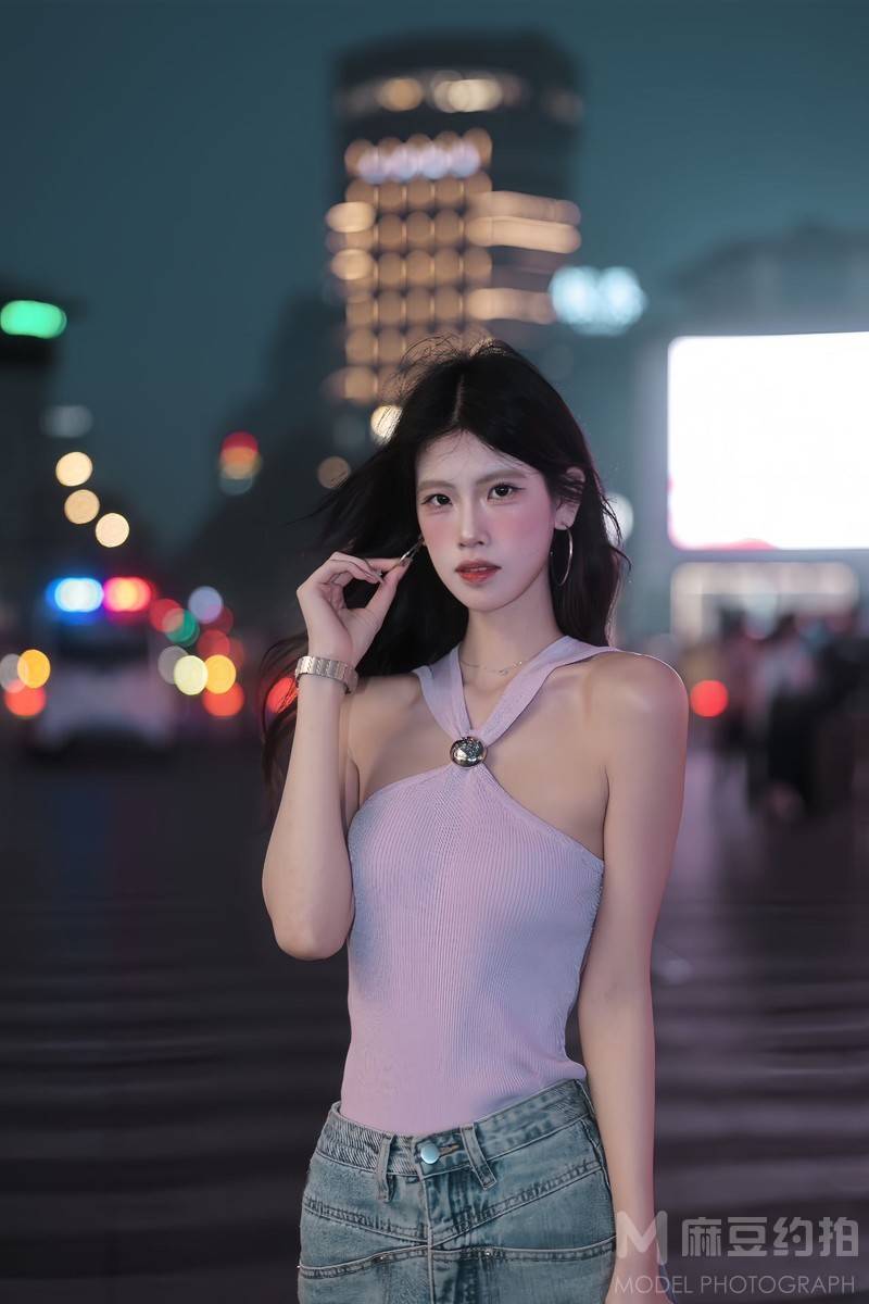 夜景模特