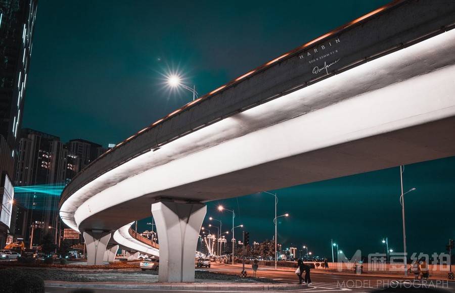 夜景模特