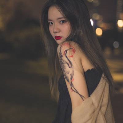 夜景模特
