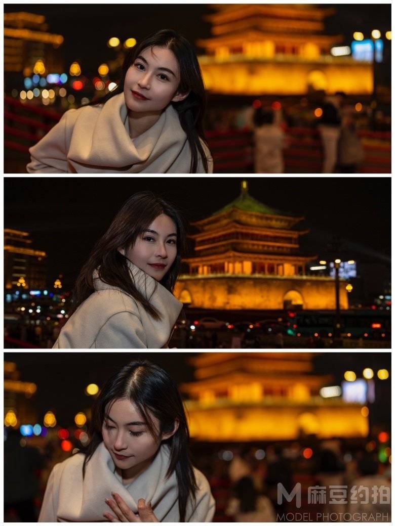 夜景模特