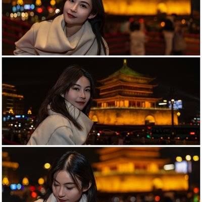 夜景模特