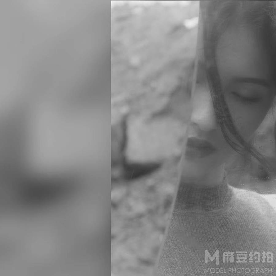 黑白模特